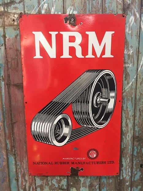 National rubber manufacturers enamel sign