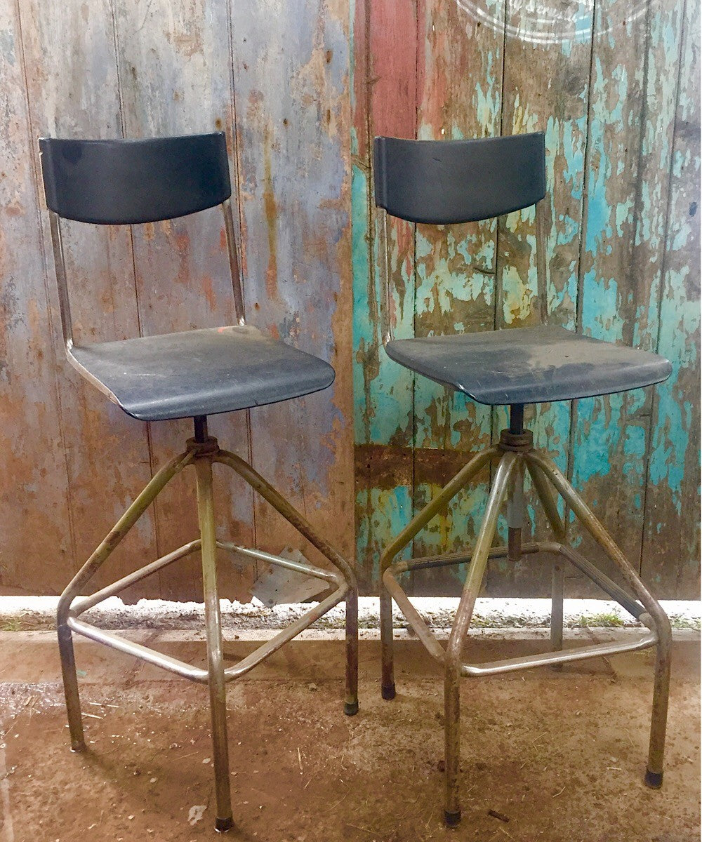 Reclaimed workshop chairs