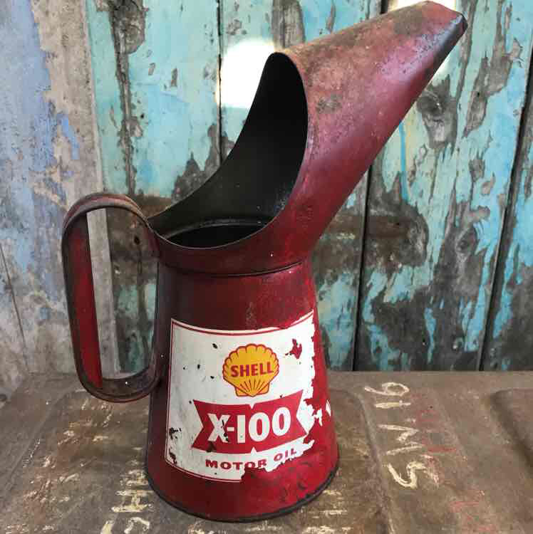Vintage Shell x100 quater gallon oil jug