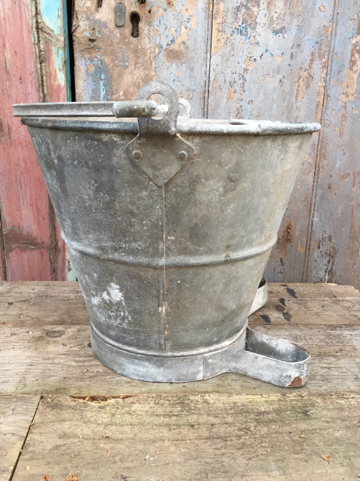 Vintage original farm milk pale bucket galvanised