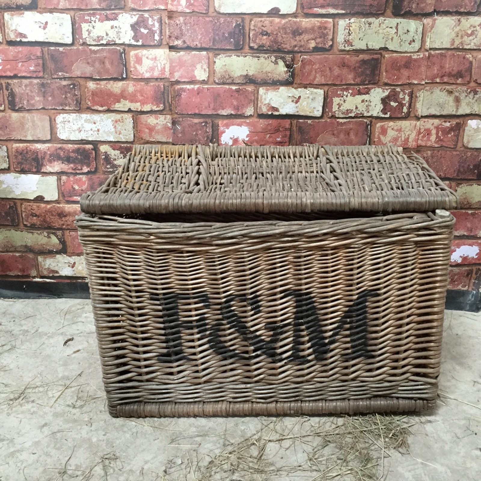 Extra large fortum and mason wooden wicker picnic washing hamper basket